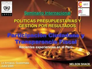 Participación Ciudadana y Transparencia Fiscal Recientes experiencias en el Perú