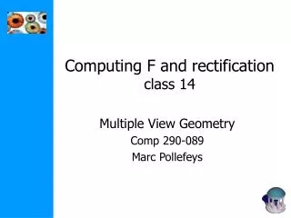 Computing F and rectification class 14