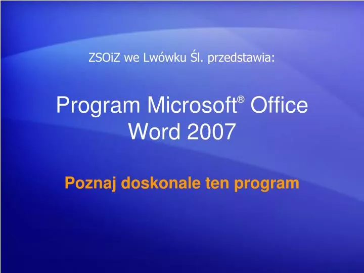 program microsoft office word 2007