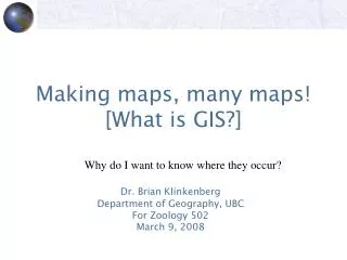 Making maps, many maps! [What is GIS?]