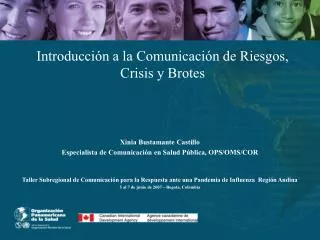 Introducción a la Comunicación de Riesgos, Crisis y Brotes