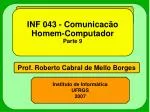 Prof. Roberto Cabral de Mello Borges - slide 1
