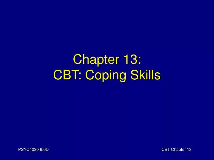 chapter 13 cbt coping skills