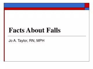 Facts About Falls