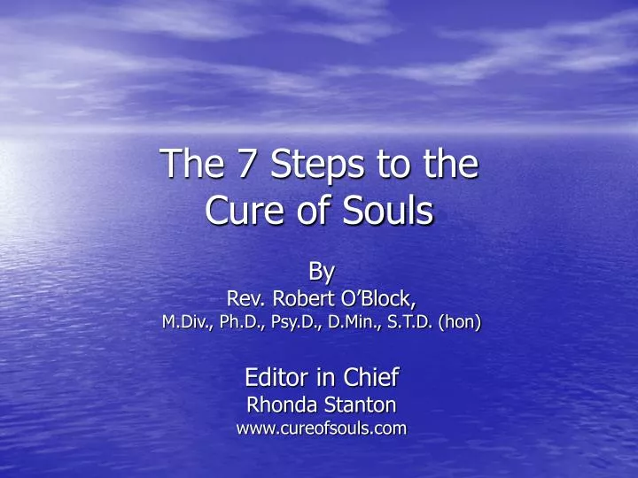 the 7 steps to the cure of souls