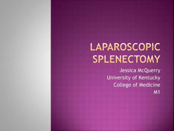 laparoscopic splenectomy