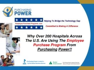 Why Over 200 Hospitals Across The U.S. Are Using The Employee Purchase Program From Purchasing Power!!
