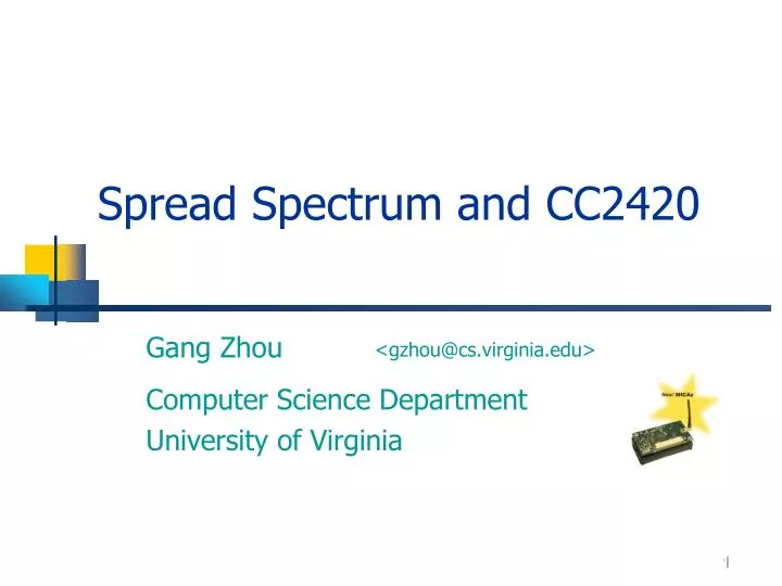 spread spectrum and cc2420