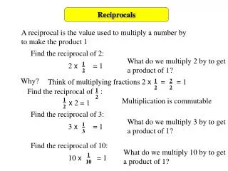 Reciprocals