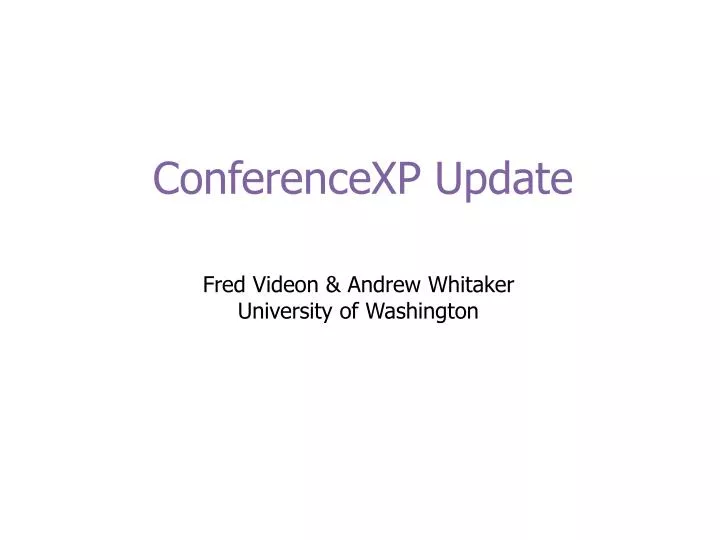 conferencexp update