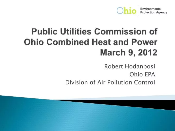 public utilities commission of ohio combined heat and power march 9 2012