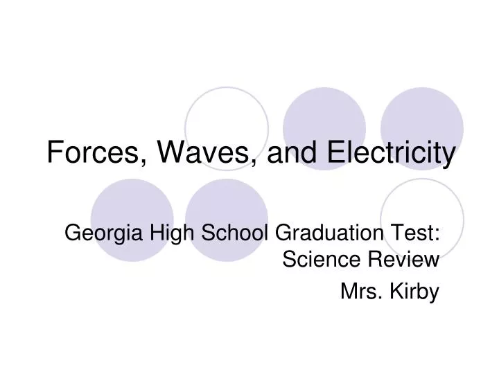 forces waves and electricity