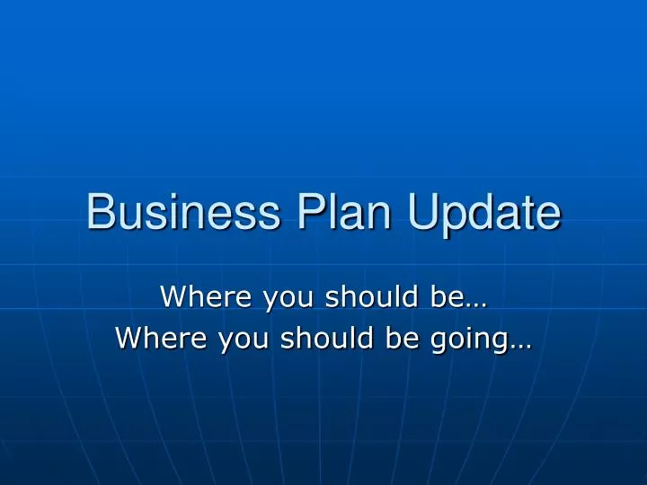 business plan update