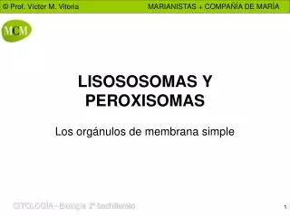 LISOSOSOMAS Y PEROXISOMAS