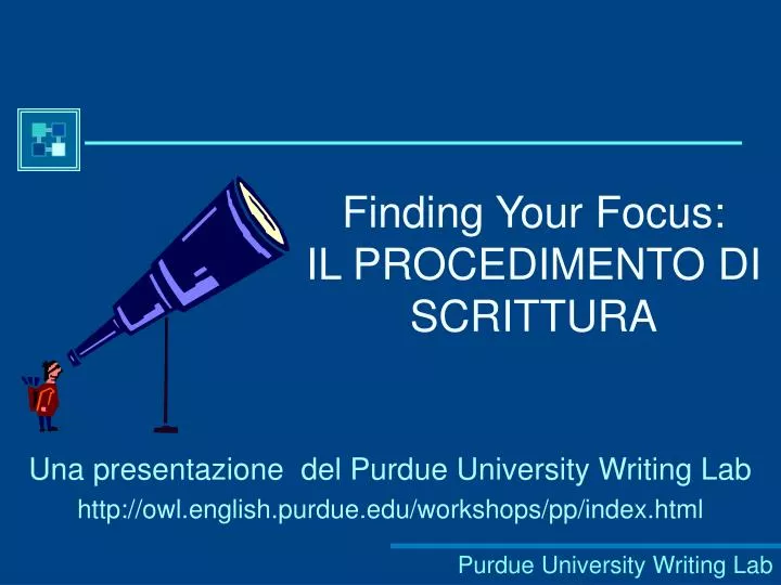 finding your focus il procedimento di scrittura