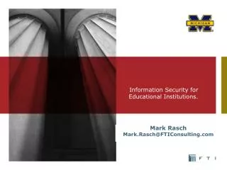 Information Security for Educational Institutions.