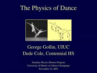 The Physics of Dance