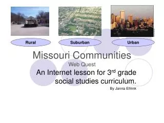 Missouri Communities Web Quest