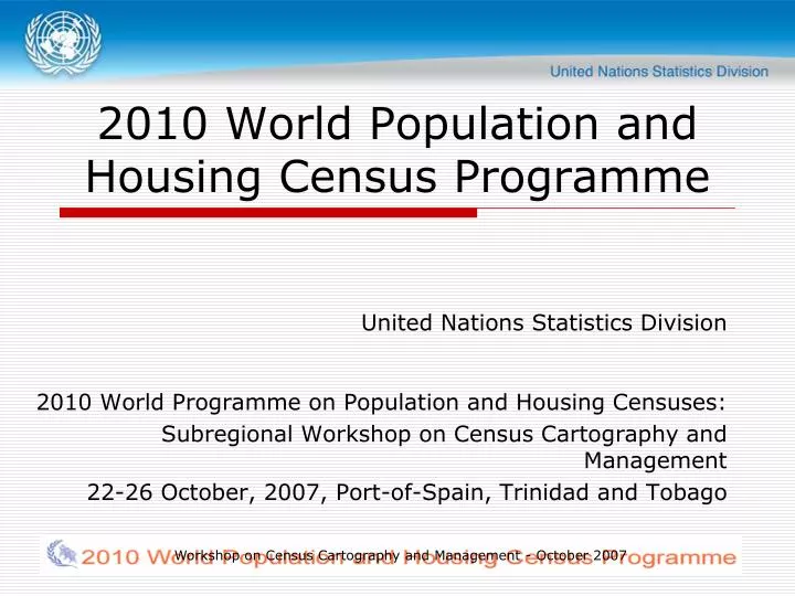 2010 world population and housing census programme