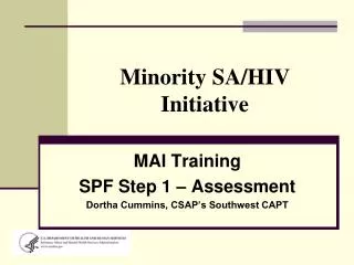 Minority SA/HIV Initiative