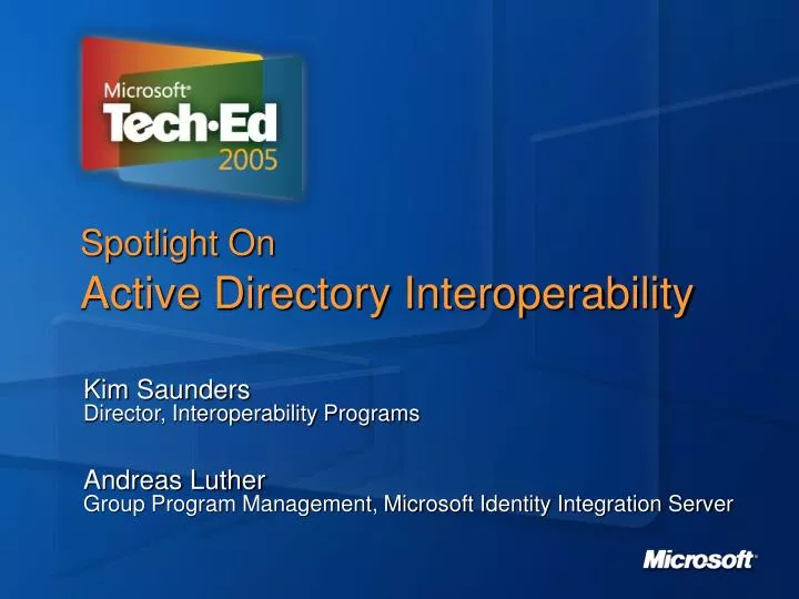 spotlight on active directory interoperability