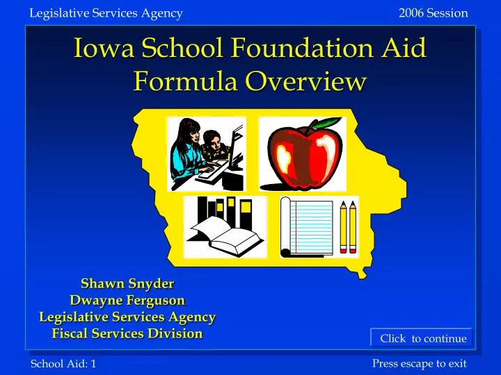 iowa school foundation aid formula overview