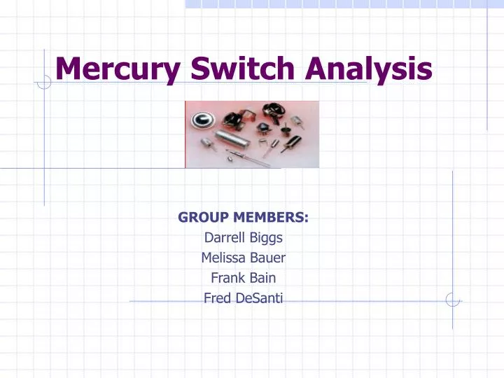 mercury switch analysis