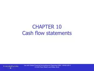 CHAPTER 10 Cash flow statements