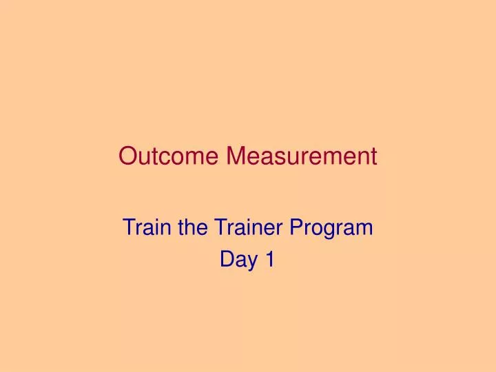 outcome measurement