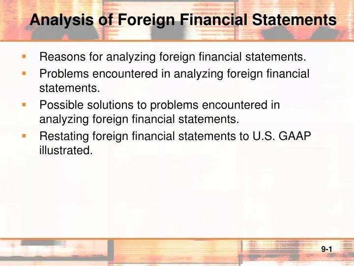 analysis of foreign financial statements