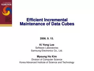 Efficient Incremental Maintenance of Data Cubes