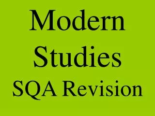 Modern Studies SQA Revision