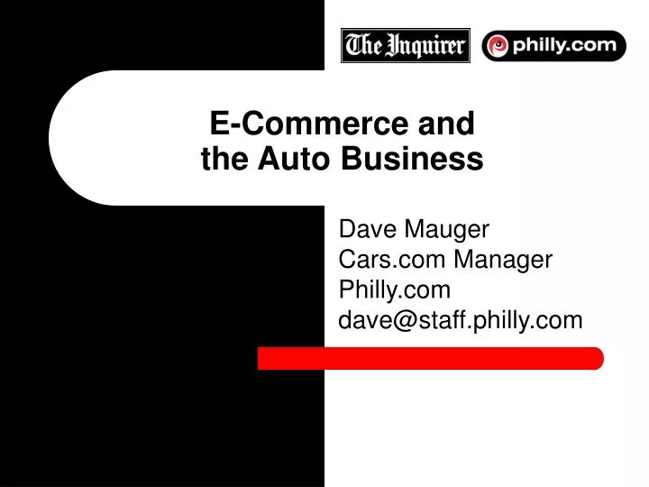 e commerce and the auto business