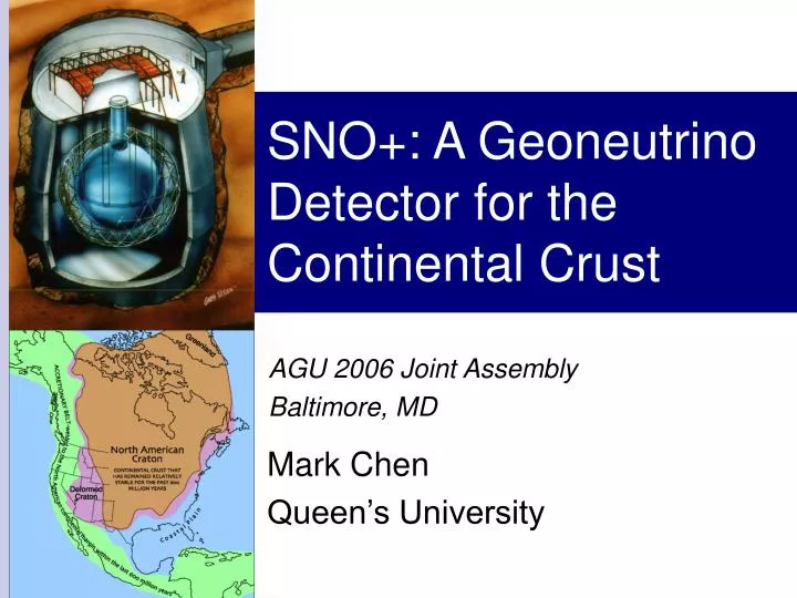 sno a geoneutrino detector for the continental crust