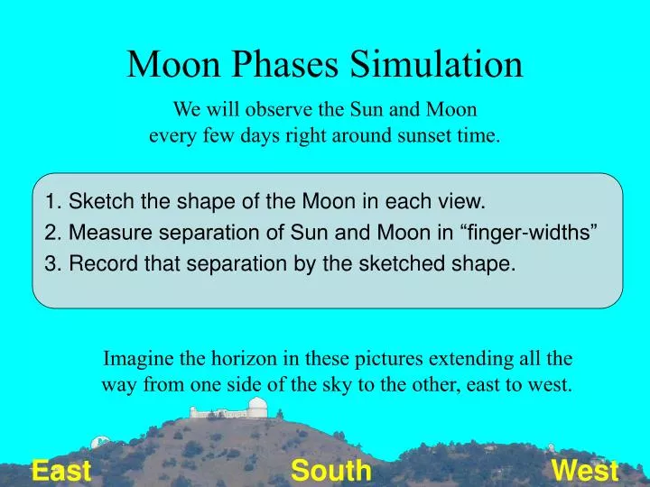 moon phases simulation