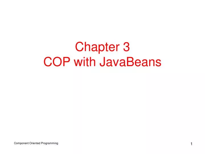 chapter 3 cop with javabeans