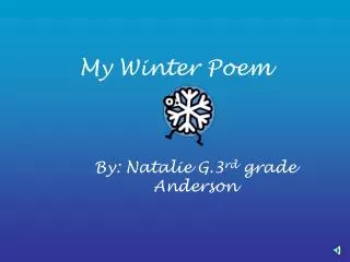 My Winter Poem