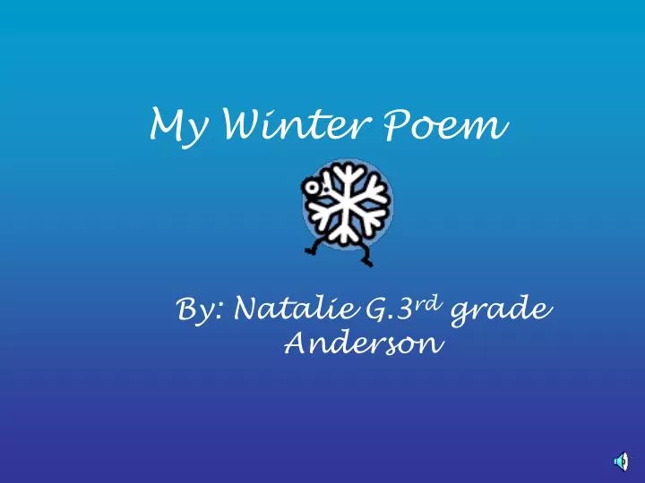 my winter poem