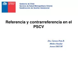 Referencia y contrarreferencia en el PSCV