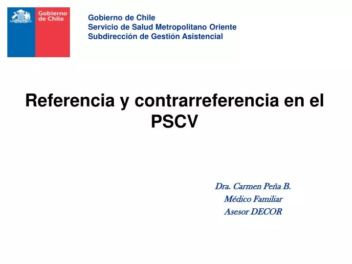 referencia y contrarreferencia en el pscv
