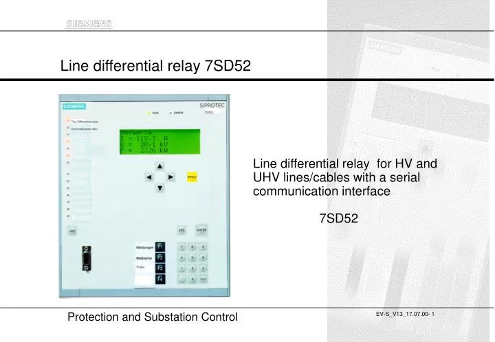 line differential relay 7sd52