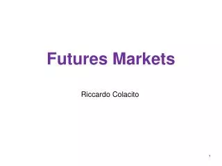 Futures Markets