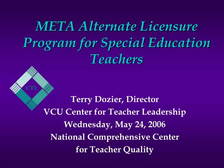 meta alternate licensure program for special education teachers