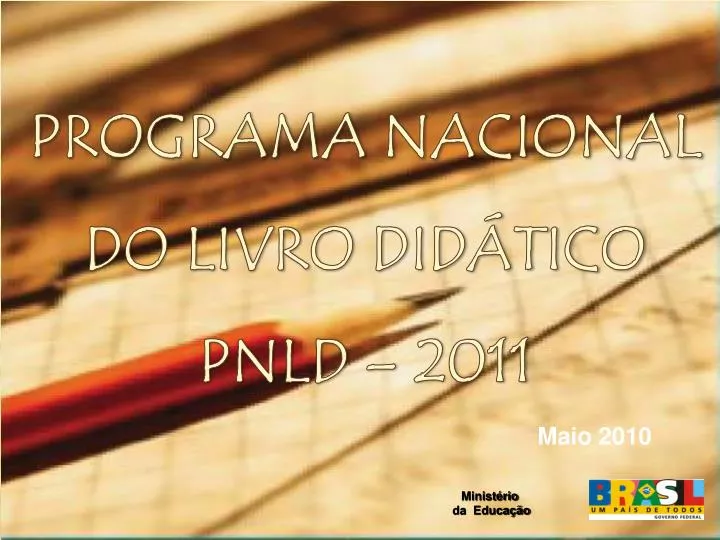 programa nacional do livro did tico pnld 2011