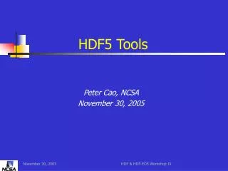 HDF5 Tools