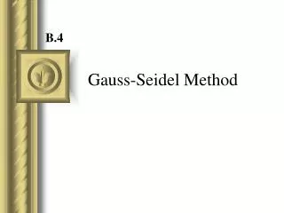 Gauss-Seidel Method
