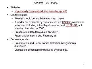 ICP 349 – 01/18/2007
