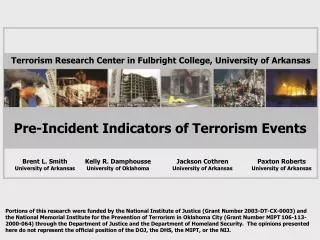 Pre-Incident Indicators of Terrorism Events