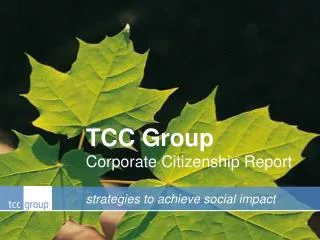 TCC Group Corporate Citizenship Report