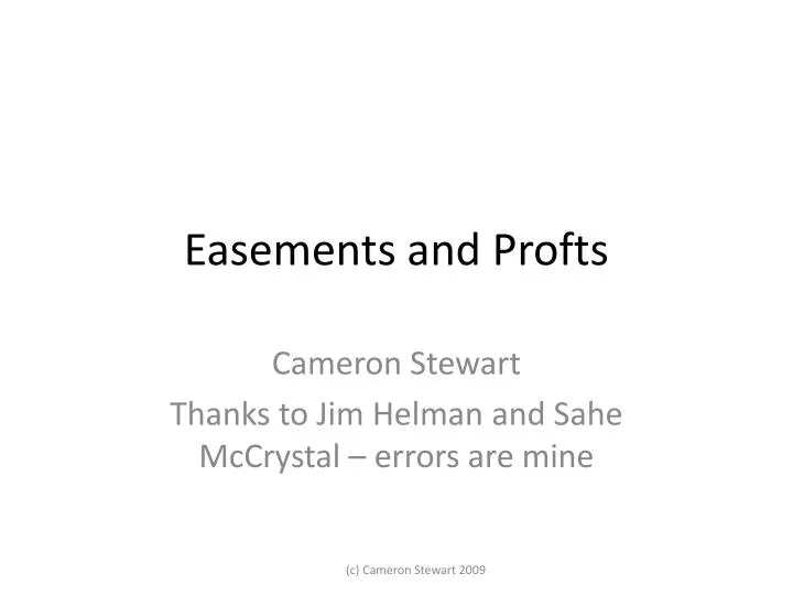 easements and profts